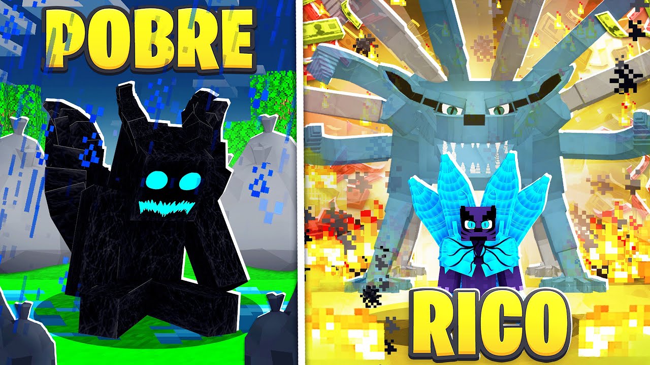 RICO VS POBRE DA KURAMA FANTASMA no MINECRAFT