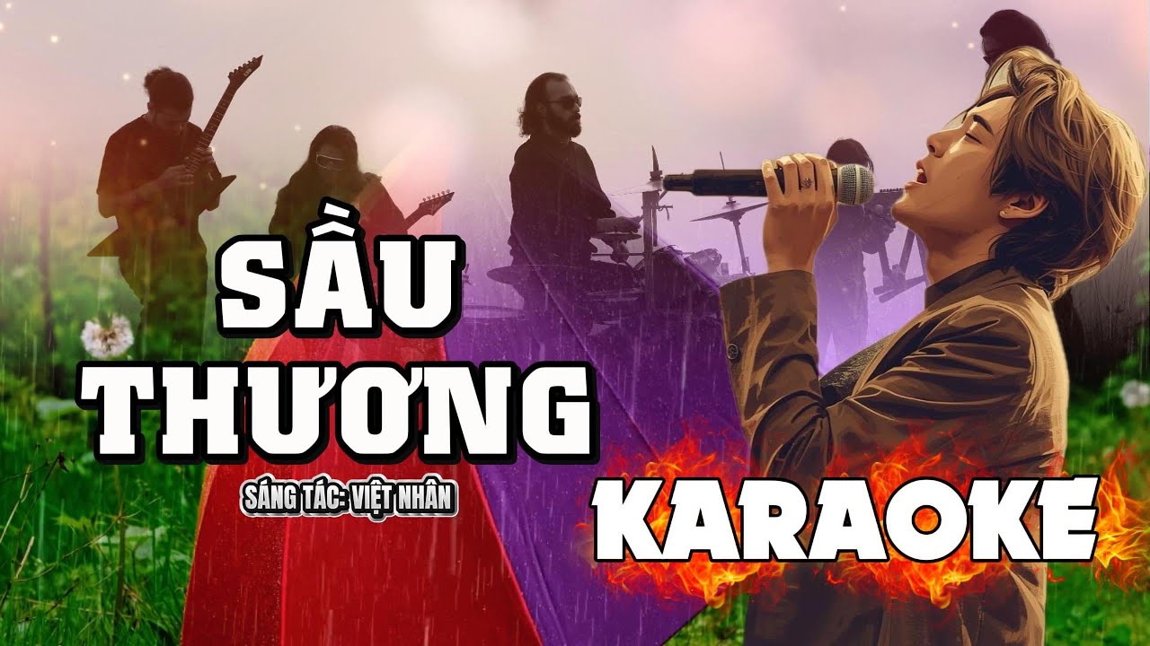 Karaoke Sầu Thương  Beat Gốc - Dễ Hát ( Nếu xưa đôi mình đừng quen biết nhau) Tone Nam