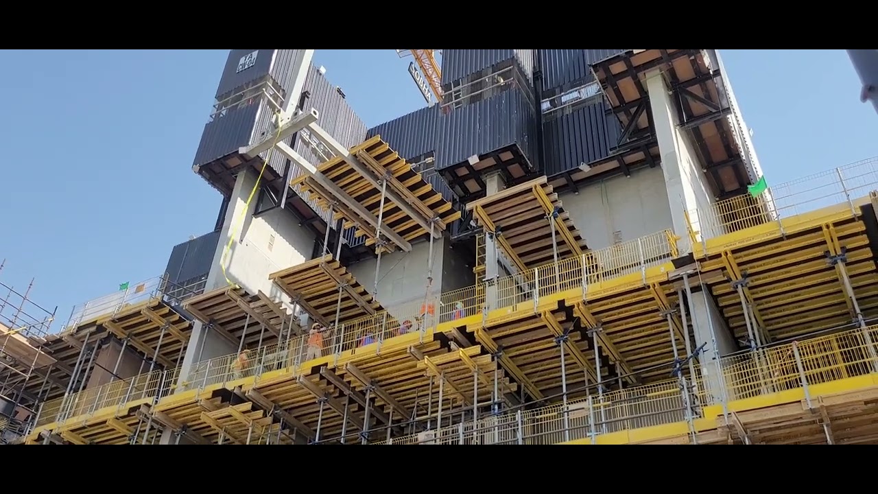 Slab formwork- deshuttering and Doka table shifting