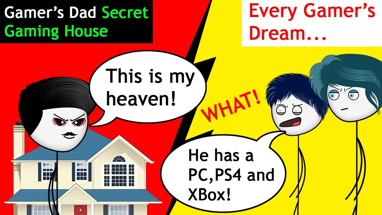 When a Gamer's Dad has a Secret Gaming House | Happy Wheels