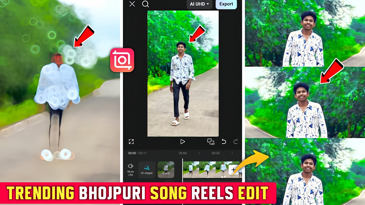 Trending Bhojpuri Song Reels Editing in InShot App 🔥 | Viral Walking Reels Tutorial