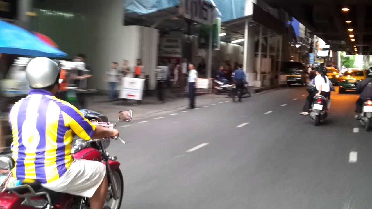Motorbike Taxi Ride Down the Streets of Bangkok