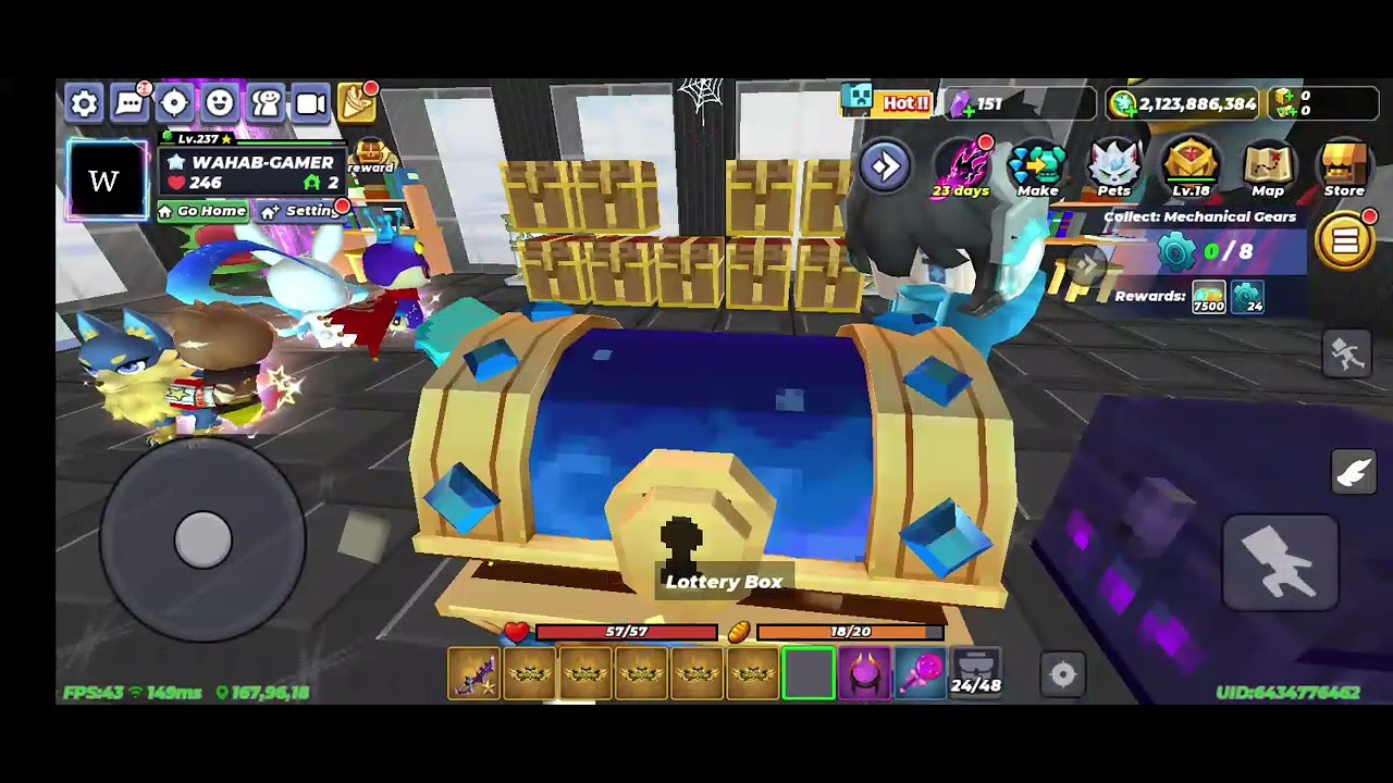 OPEN SCYTHE 1/2 LOTTO W/F/L RICH LOTTERY #blockmango #viralvideo #skyblock 
