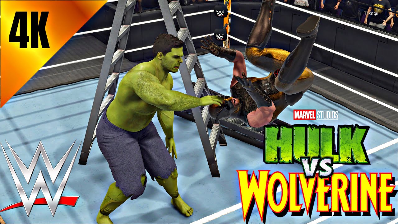 Wolverine vs Hulk – Brutal Ladder Match in WWE 2K24!