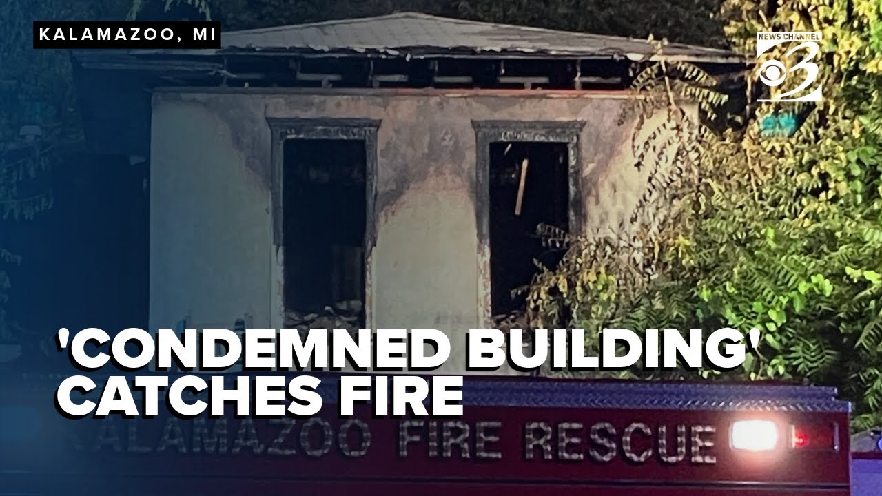 Officials ask public to avoid area of fire at 'condemned property'