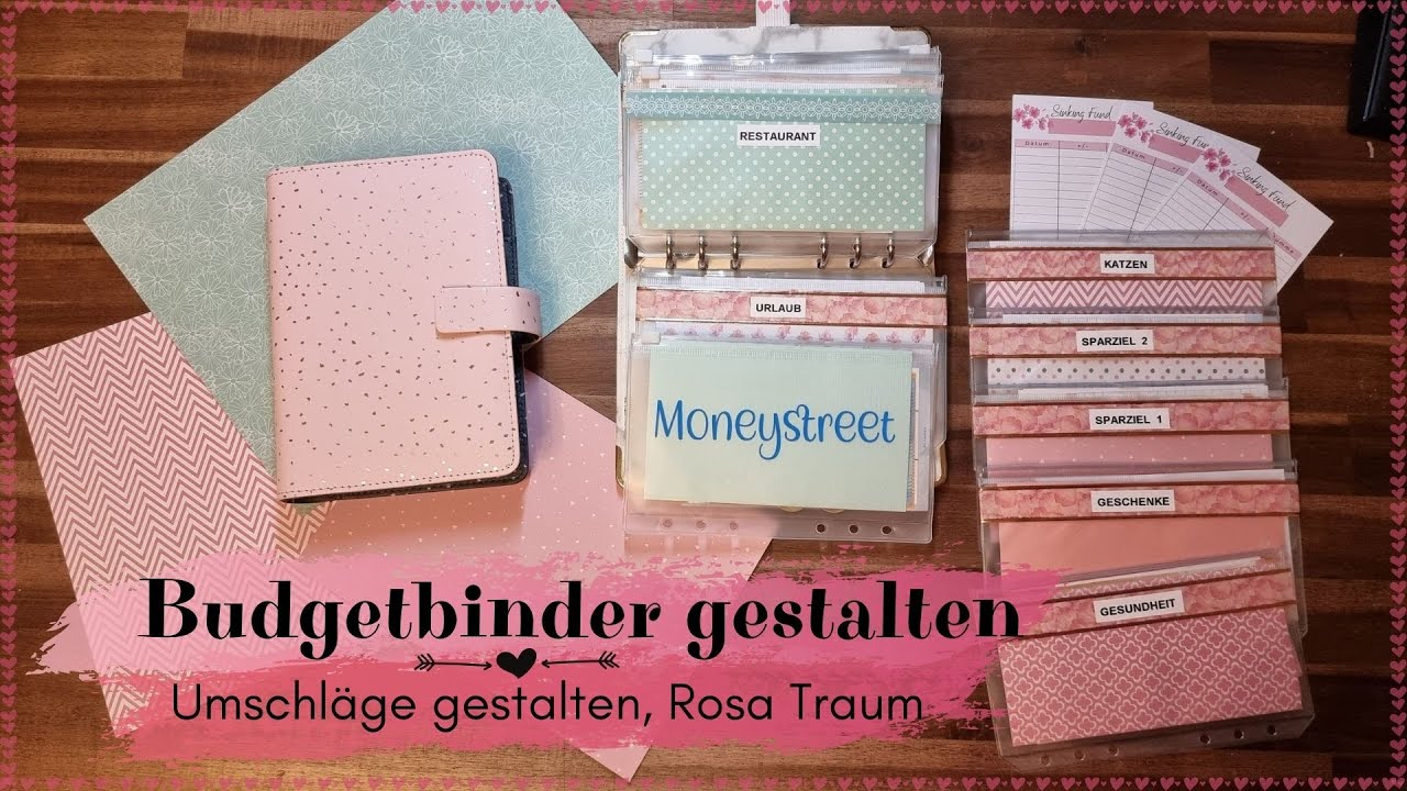 Budgetplaner neu gestalten 🌷 I Umschläge gestalten I Ein rosa Traum🌸I Umschlagmethode 💌