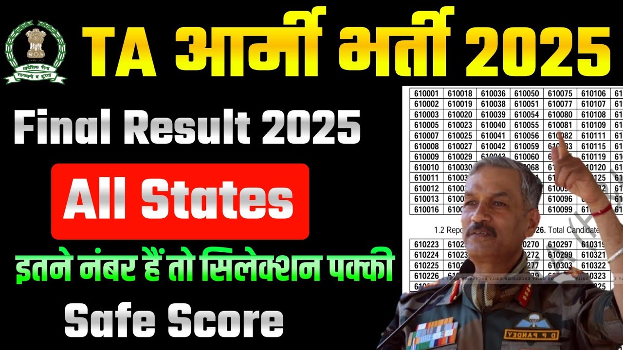 TA Army Final Result 2026|ta army final merit list 2026|