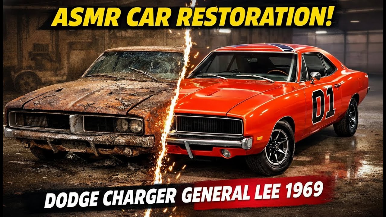 3 Duques Dodge Charger General Lee 1969 ASMR Car Restauration 💥