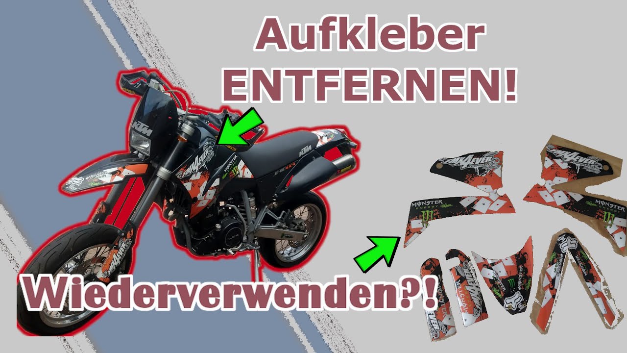 Motorrad AUFKLEBER entfernen/wieder verwenden! -DEKOR Aufkleber- (Tutorial)