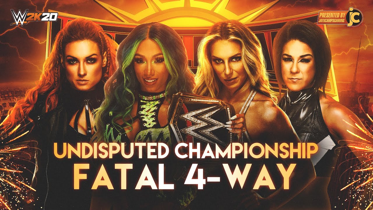 WWE 2K20 - Wrestlemania - Sasha Banks vs Charlotte v Bayley v Becky Lynch - Undisputed Championship