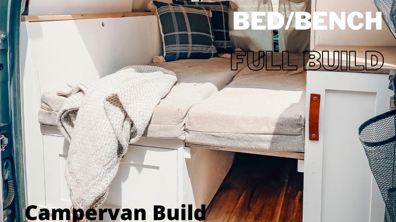 Convertible Bed/Bench | Extended Build | Ford Transit Connect Camper Van Build | Step by Step Series