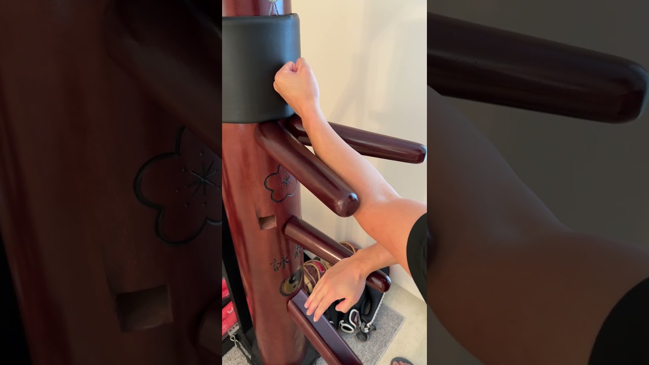 Wooden Dummy Training Drill Slow To Fast Tutorial #wingchun #jkd #kungfu #shorts