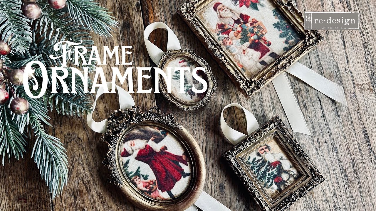 🎄 DIY Vintage Christmas Ornaments with Resin Moulds & Decoupage | Holiday Decor Tutorial By Redesign