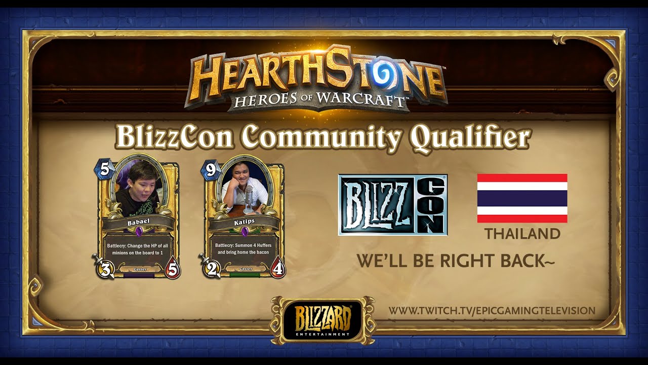 BlizzCon Community Qualifier - Thailand : Loveless vs THiCAROV