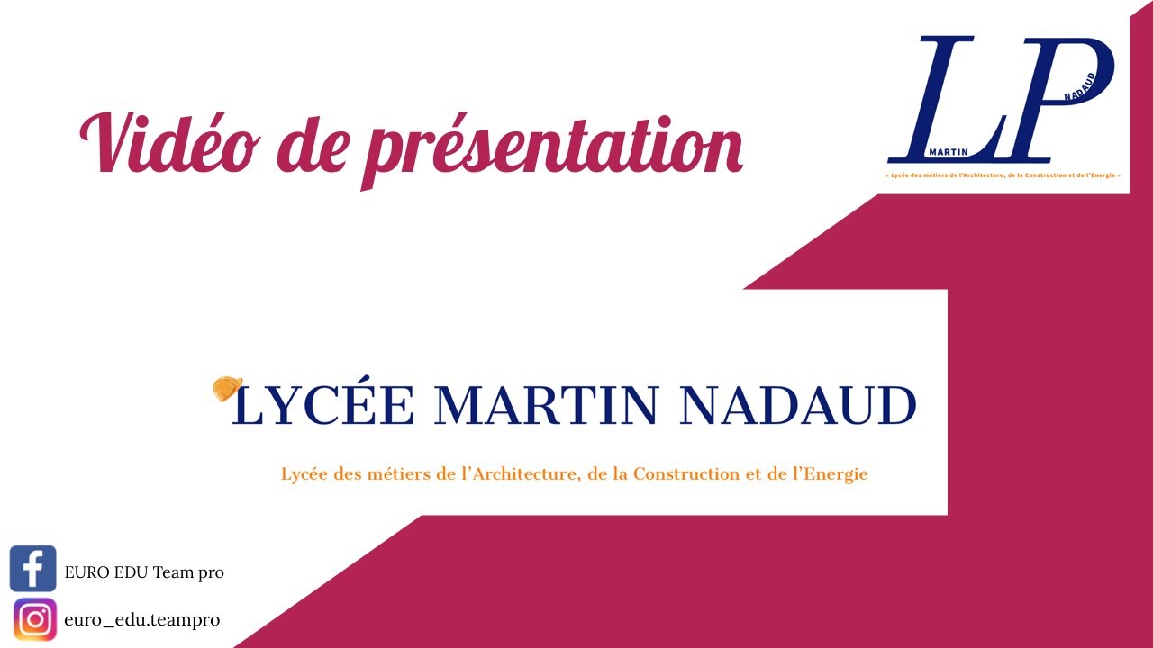 Vidéo de présentation de notre lycée et de ses ateliers !