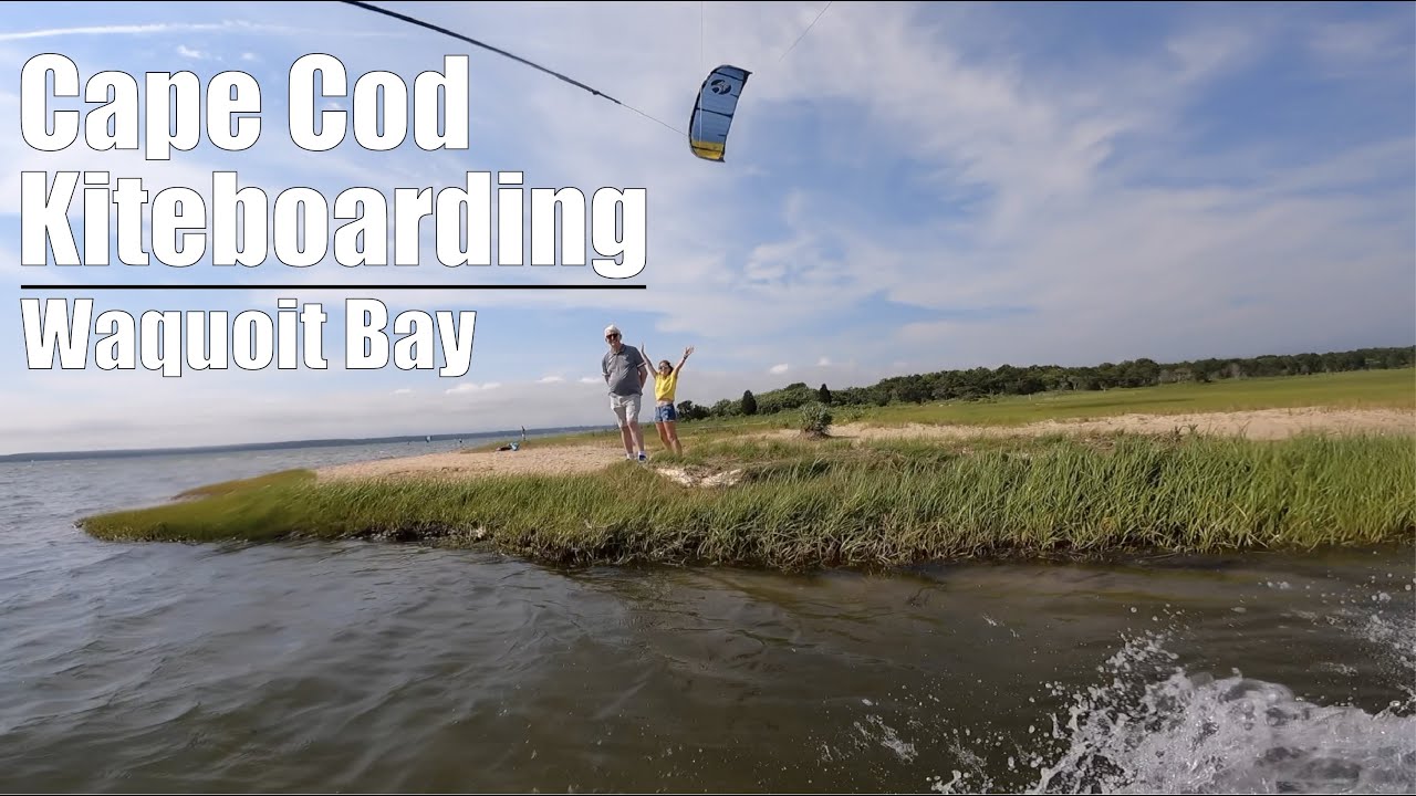 This is Kiteboarding at Waquoit Bay Cape Cod