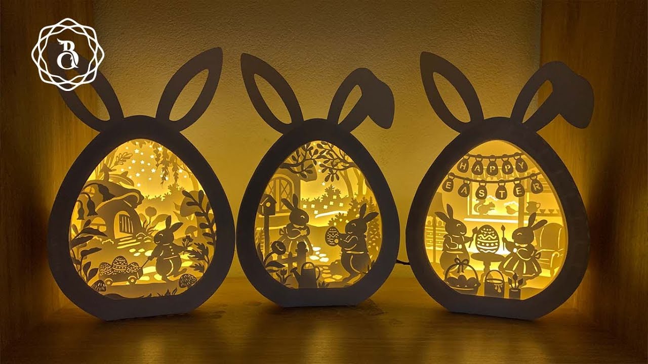 How to make  Easter Egg Shadowbox 3D SVG