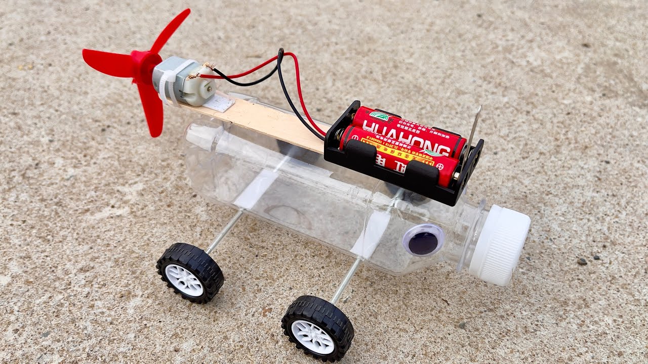 How to Make a Simple Fan Powered Car | DIY Plastic Bottle Craft