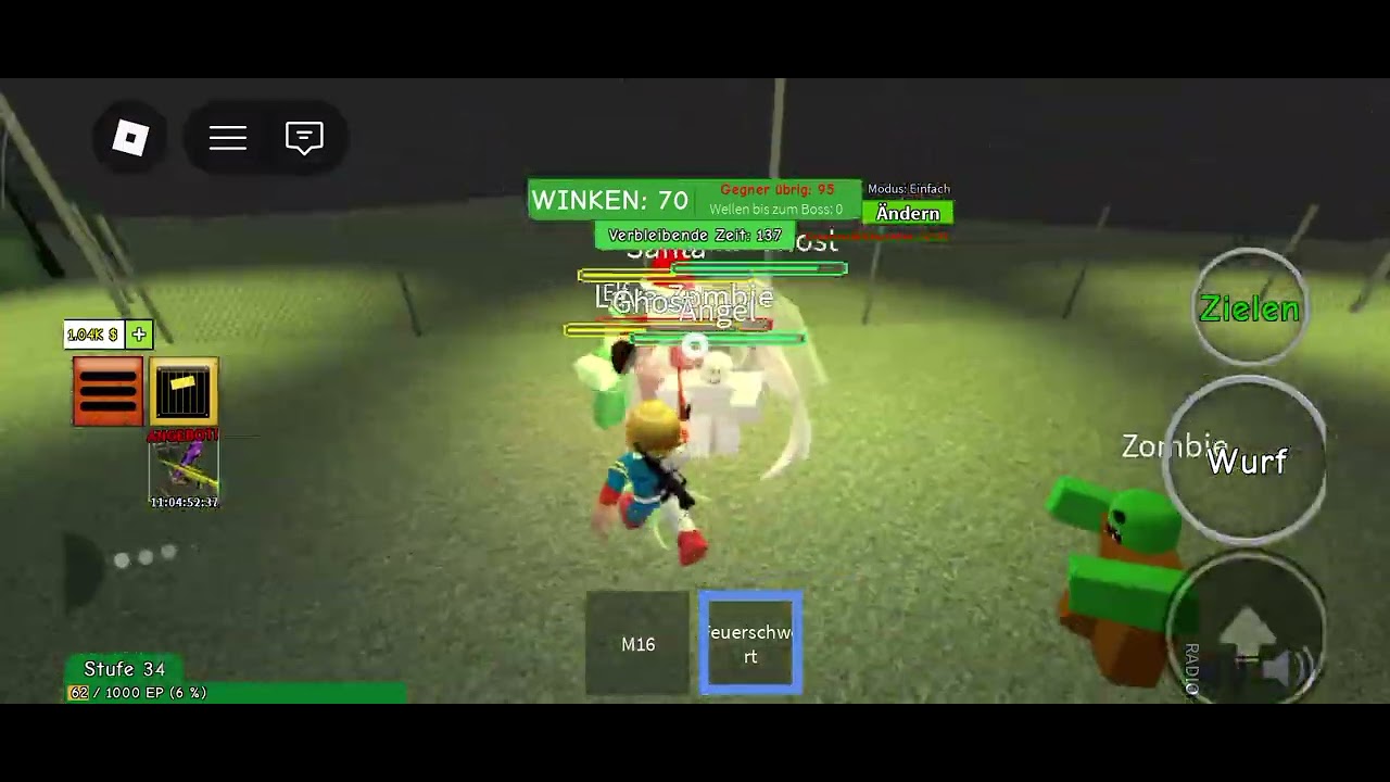 Playing Zombie attack with my two friends 