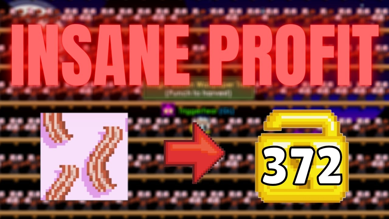 INSANE PROFIT WITH MASSING MAGIC BACON WALLPAPER!!! (MUST WATCH!!!) | Growtopia How To Get Rich 2021