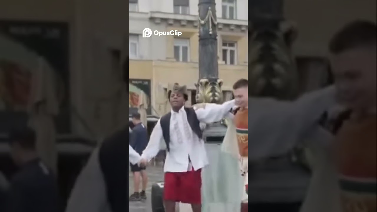 Speed dances traditional Serbian dance! #ishowspeed #shorts #serbia #kolo