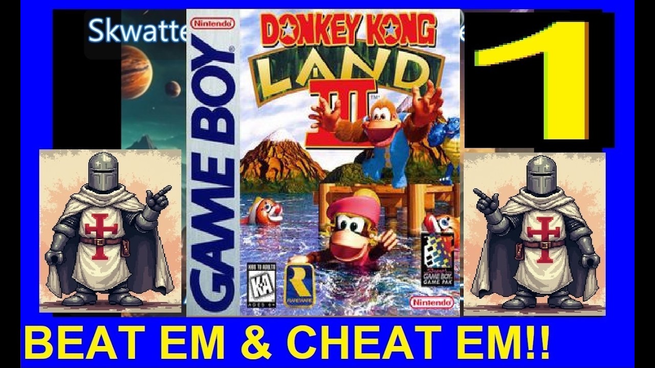DONKEY KONG LAND 3 - GAMEBOY COLOR - SKWATTER'S BEAT 'EM AND CHEAT 'EM!!