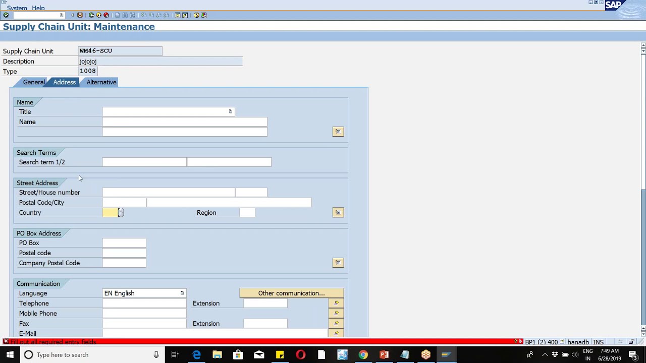 EWM training on S4HANA class 4 Warehouse mapping, CIFing and BP assignment