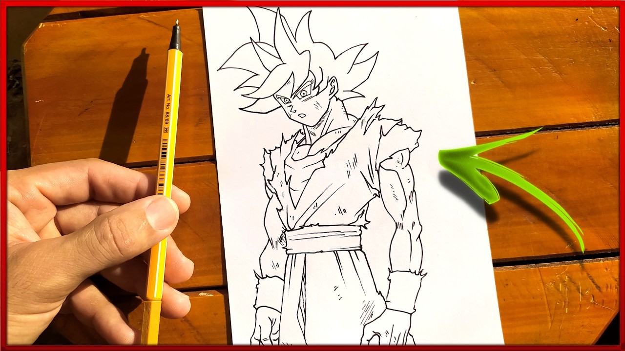 How to draw Goku Ultra Instinct | Manga Toyotaro