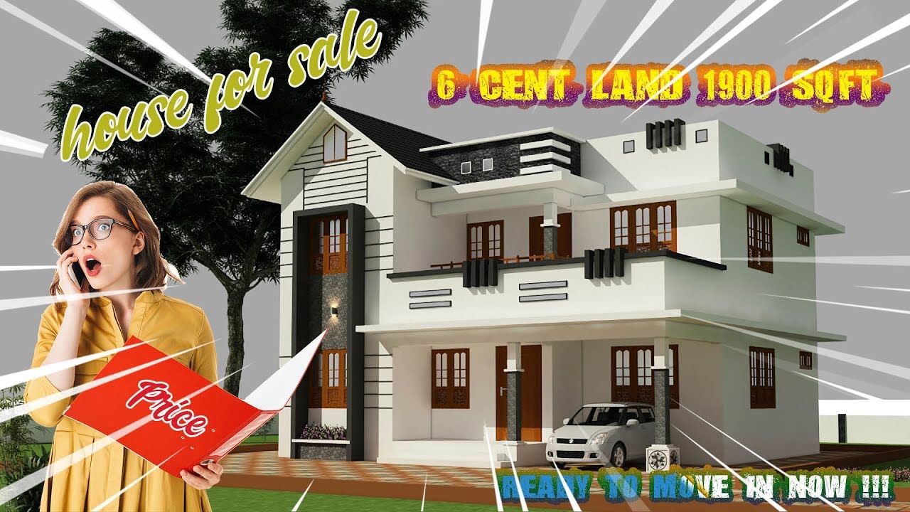Woowww!!! 55 Lakh only !!! New House for sale 6 Cent(2610sqft) Land+1900sqft 4 attached bed
