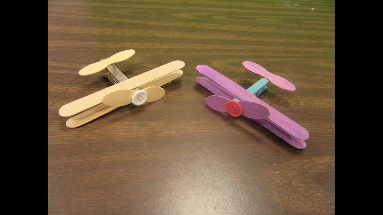 SPL Kids' Craft: Clothespin Airplane Model