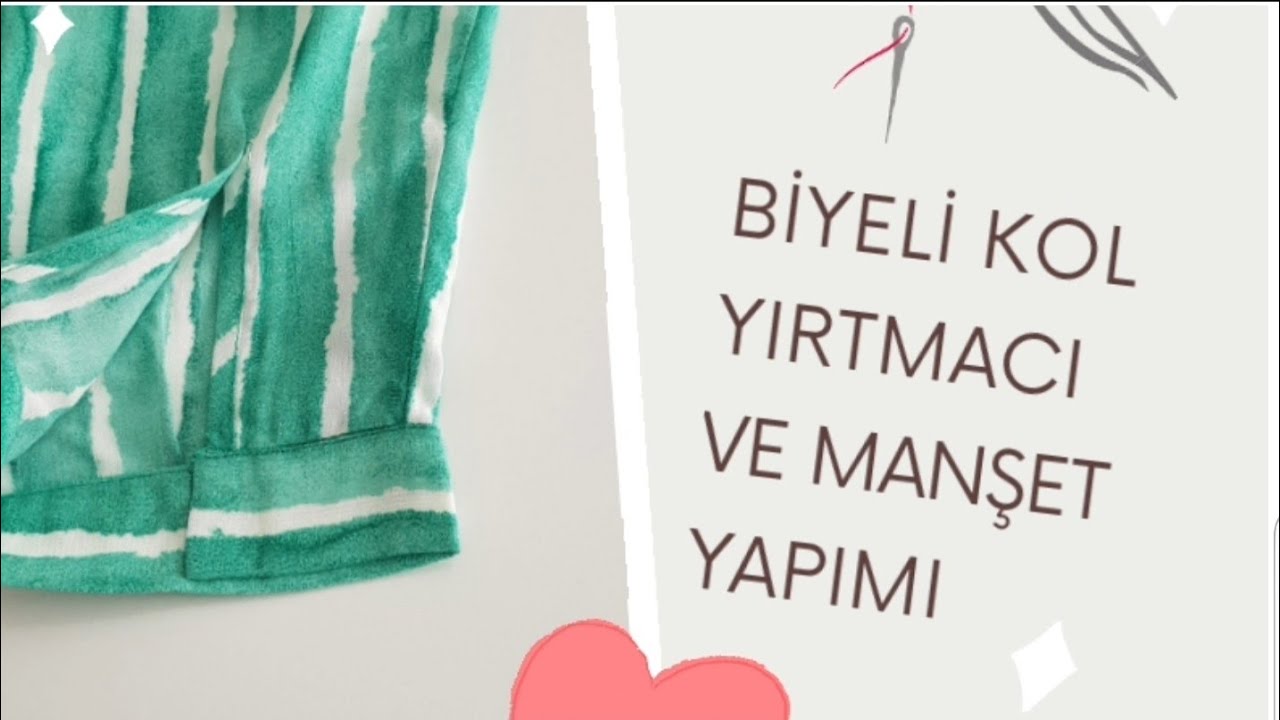 Kol manşeti nasıl dikilir? biyeli kol yırtmacı nasıl yapılır?