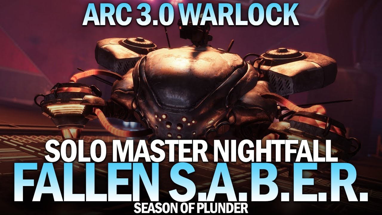 Solo 1600 Master Nightfall Fallen S.A.B.E.R. (Arc 3.0 Warlock) [Destiny 2]