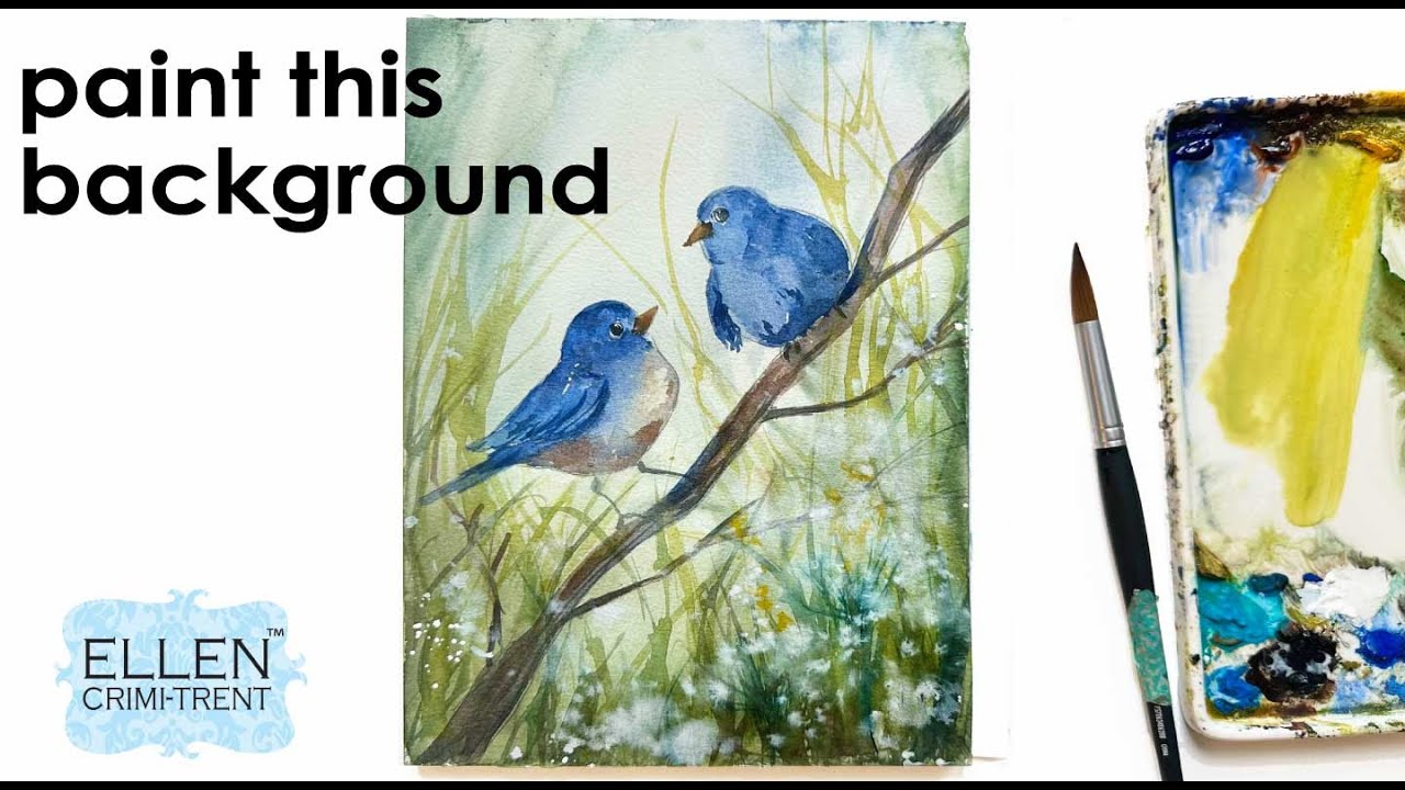 Learn how to create this cool watercolor background