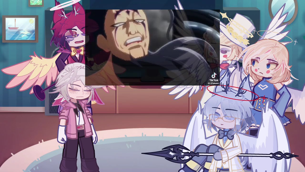 Hazbin Hotel Angels react to Escanor | Meliodas | seven deadly sins | Lucifer | Gacha life 2