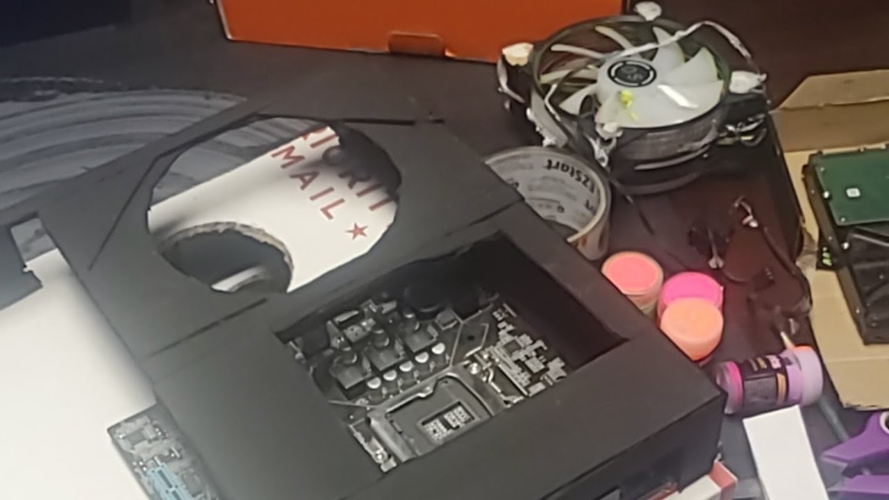 Cardboard pc motherboard cover and pc case super affordable and fun!