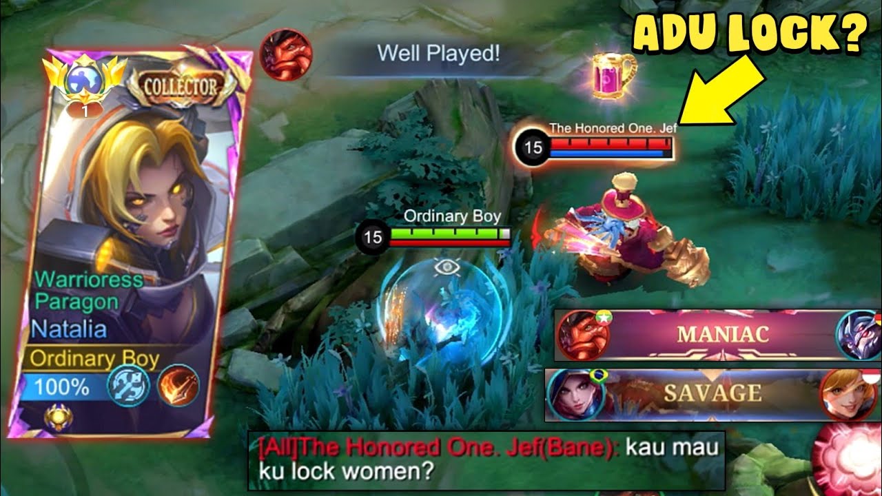 MATCH SENGIT! PERTARUNGAN ADU LOCK ANTARA NATALIA DAN BANE | TOP GLOBAL NATALIA GAMEPLAY - MLBB