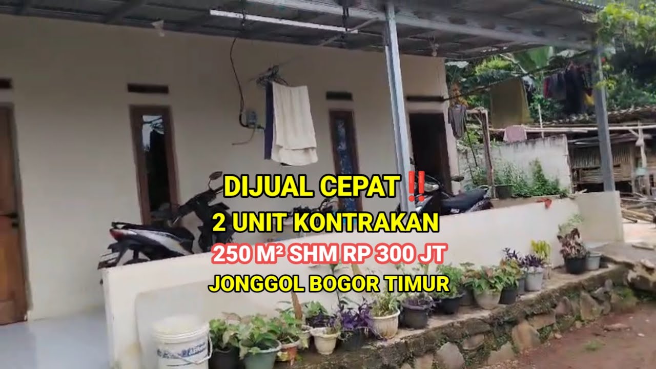 DIJUAL CEPAT‼️2 UNIT KONTRAKAN 250 M² SHM RP 300 JT JONGGOL BOGOR TIMUR