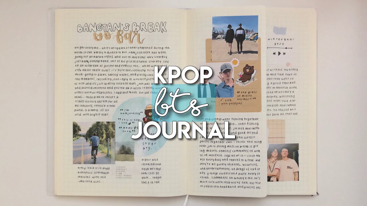 kpop journal with me → bts 🎐