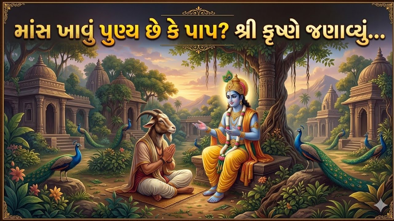 માંસ ખાવું પુણ્ય છે કે પાપ? ભગવાન શ્રીકૃષ્ણે પોતે જણાવ્યું | Garud Puran | Krishna Bhakti Katha