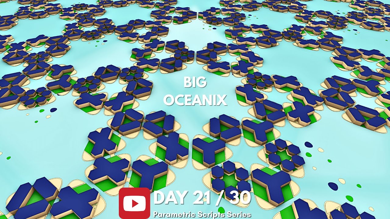 День 21 из 30 скриптов - BIG - Oceanix - Шестиугольный модуль | Учебное пособие по параметрическо...