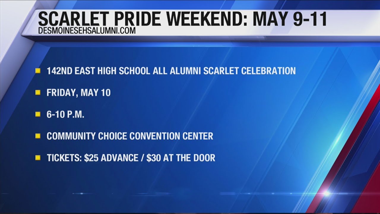 Kicking of Des Moines East High School's Scarlet Celebration