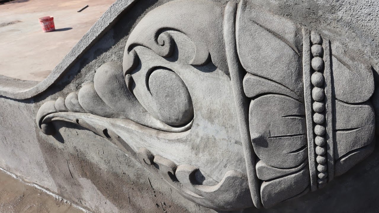Sankha Cement Designs Temple Front Parapet ll Art No-88