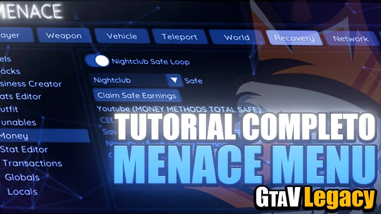 MENACE, MELHOR MOD MENU PARA GTAV LEGACY COM LOADER AUTOMATICO, MENACE ENGINE!!!!