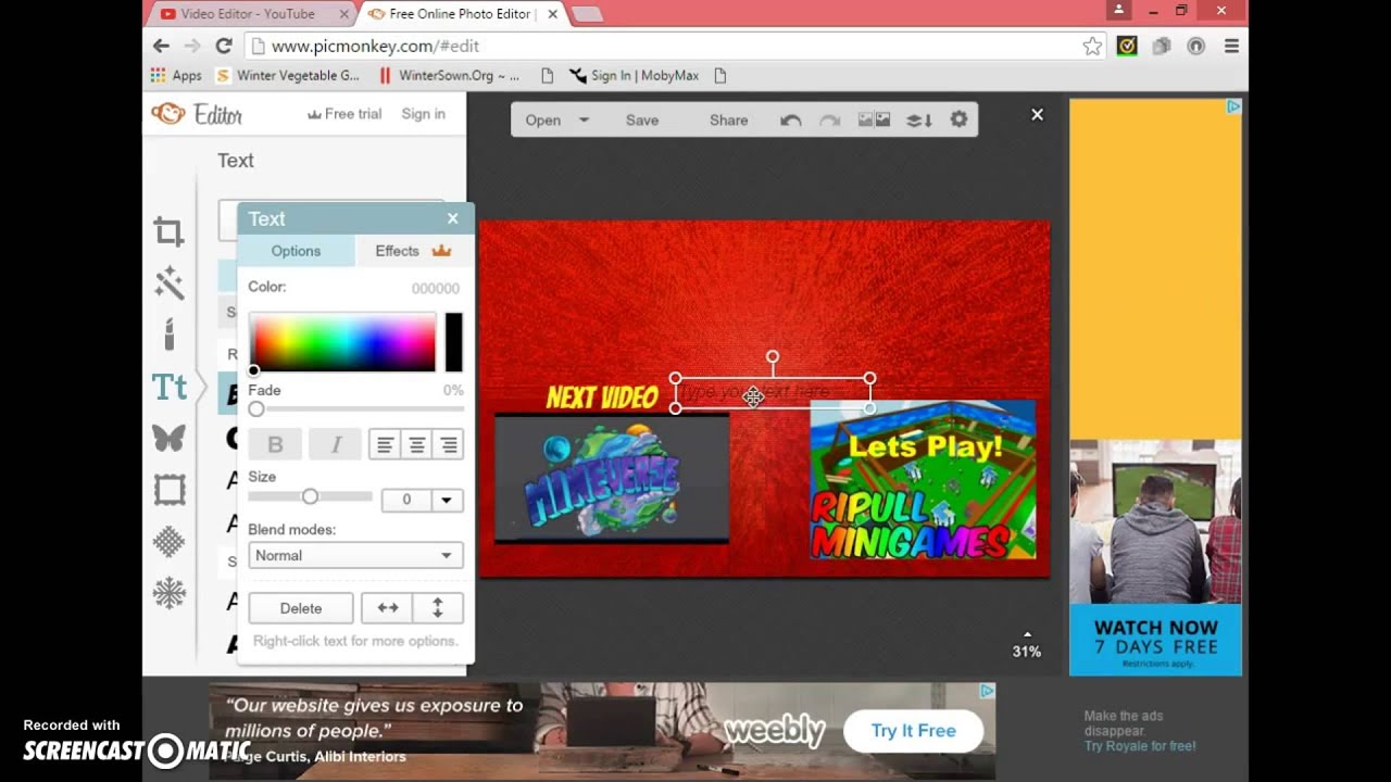 How to make and add end cards to your Youtube videos/Windows Version