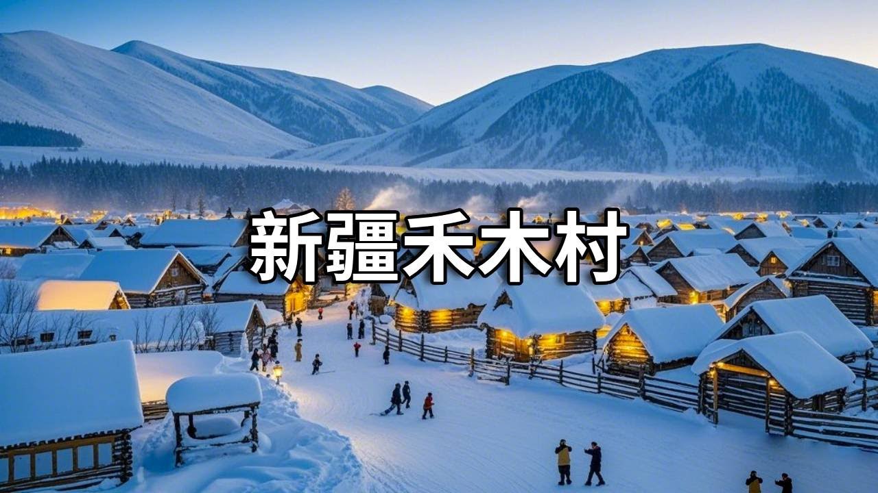 冬天的新疆禾木村就是一个白色的童话世界，太好看了【行走的北京老刘】