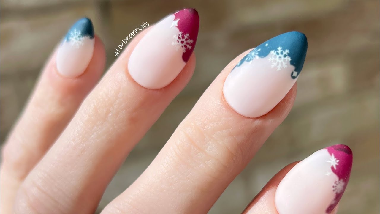 Winter French Tip Nail Design 🌟 | Maniology Stamping Nail Art