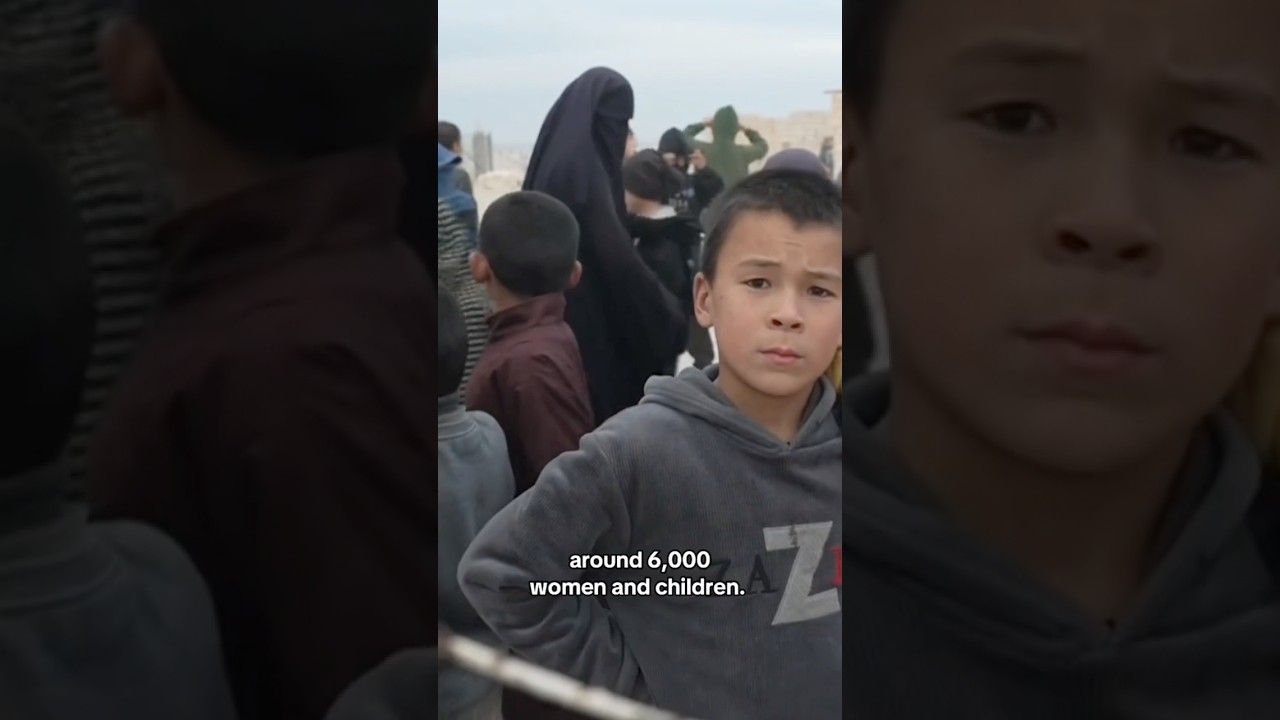 CBS News goes inside Syrian camp holding families of ISIS fighters #shorts
