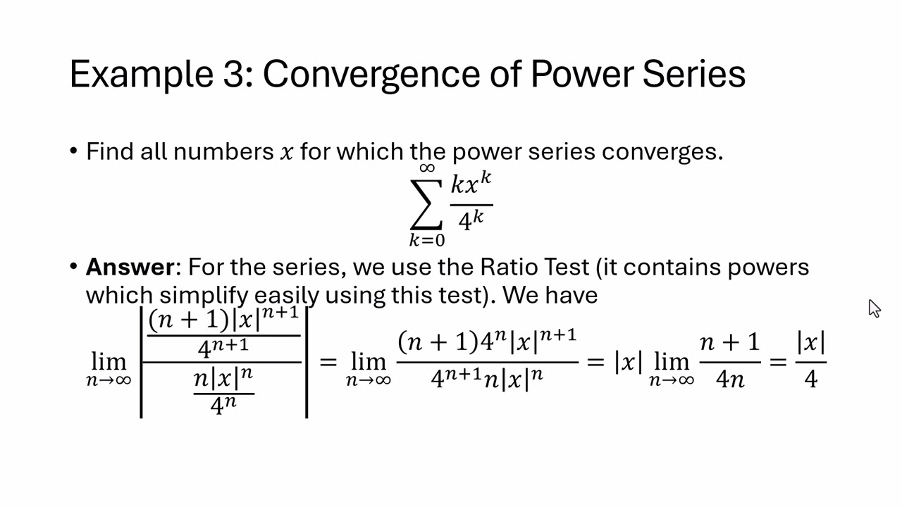 Introduction to Power Series for Calculus II students Part 1