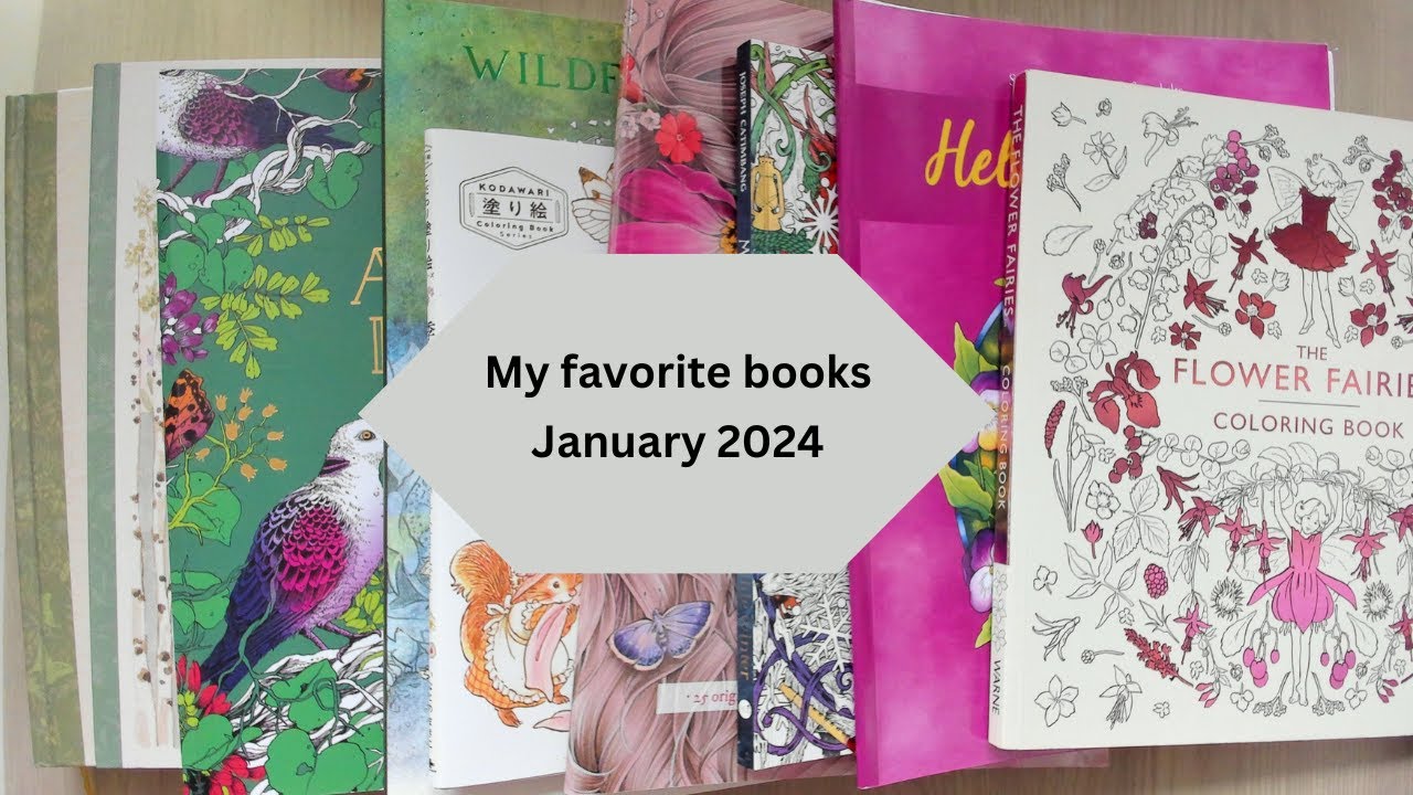 My favorite books January 2024 #adultcoloringchannel