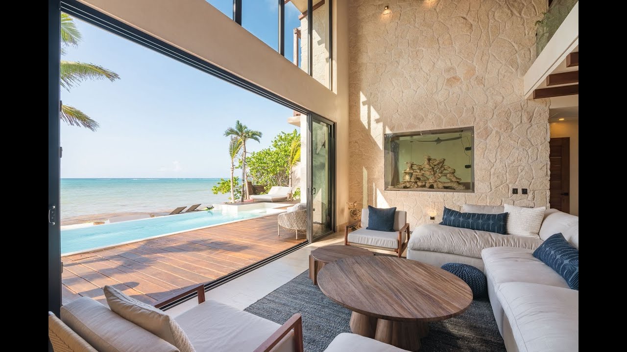 Inside a 10,000 sq ft Ultra-Luxury Beachfront Villa in Tulum, Mexico